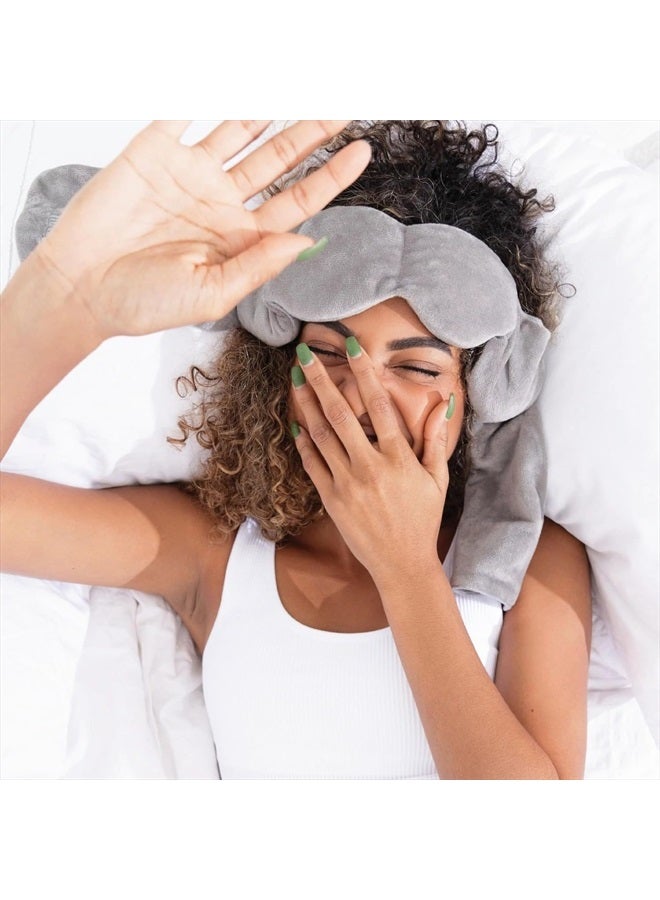 Nodpod Gentle Pressure Sleep Mask | Patented Light Blocking Design for Sleeping, Traveling & Relaxation - Elephant Gray