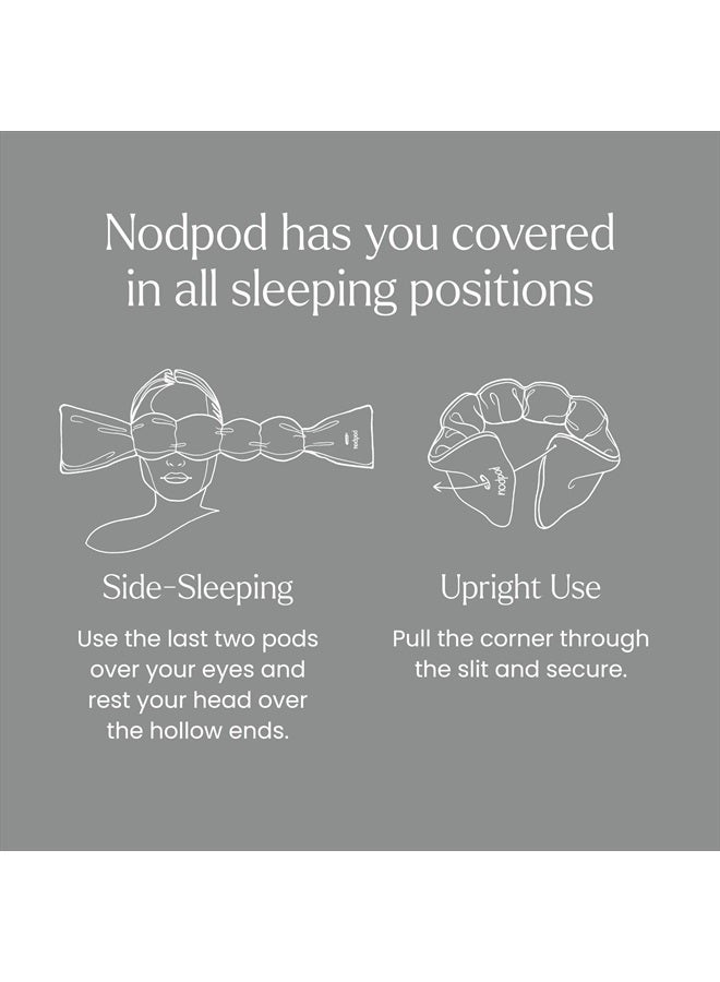 Nodpod Gentle Pressure Sleep Mask | Patented Light Blocking Design for Sleeping, Traveling & Relaxation - Elephant Gray