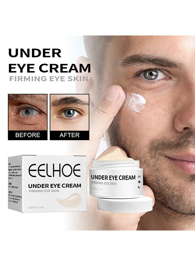 Under Eye Cream Firming Eye Skin-Eye Cream For Dark Circles And Puffiness, Anti-aging Caffeine Eye Cream For Men, Brightens, Reduces Puffiness, Dark Circles, And Fine Lines, Eye Treatment for Men 7ml