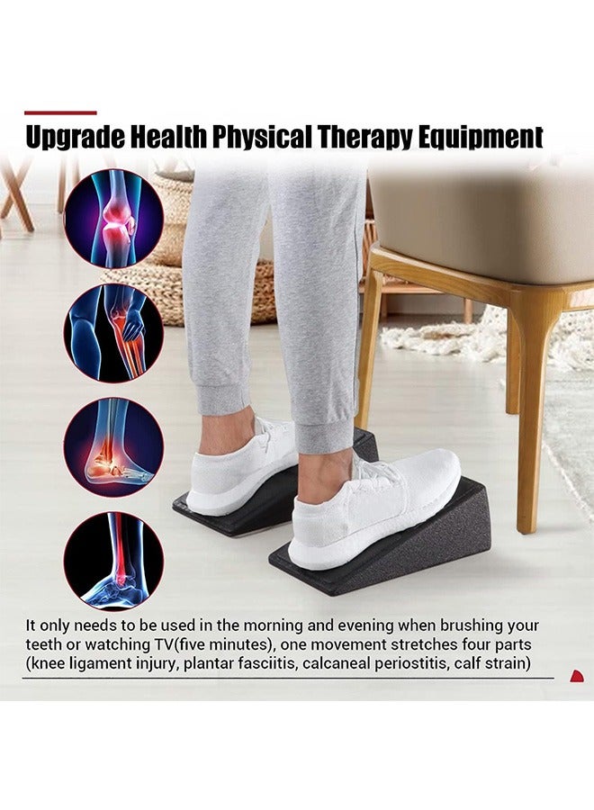 Slant Board Calf Stretcher, 3 Pcs Foot Stretcher Incline Board for Plantar Fasciitis Physical Therapy Equipment, Adjustable Foam Slant Board wedge Great for Exercises, Squats and Calf Stretching