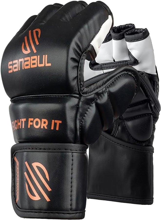 Sanabul Essential MMA Gloves for Men and Women | Professional Fight Gloves for Sparring, Grappling, and Bag Training | Trusted by Pro Fighters (Metallic Copper, Small/Medium)