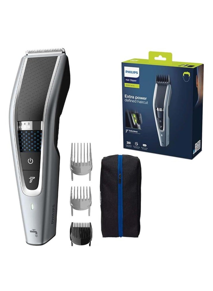 Hc5630/13, Series 5000 Washable Hair Clipper, Grey/Black