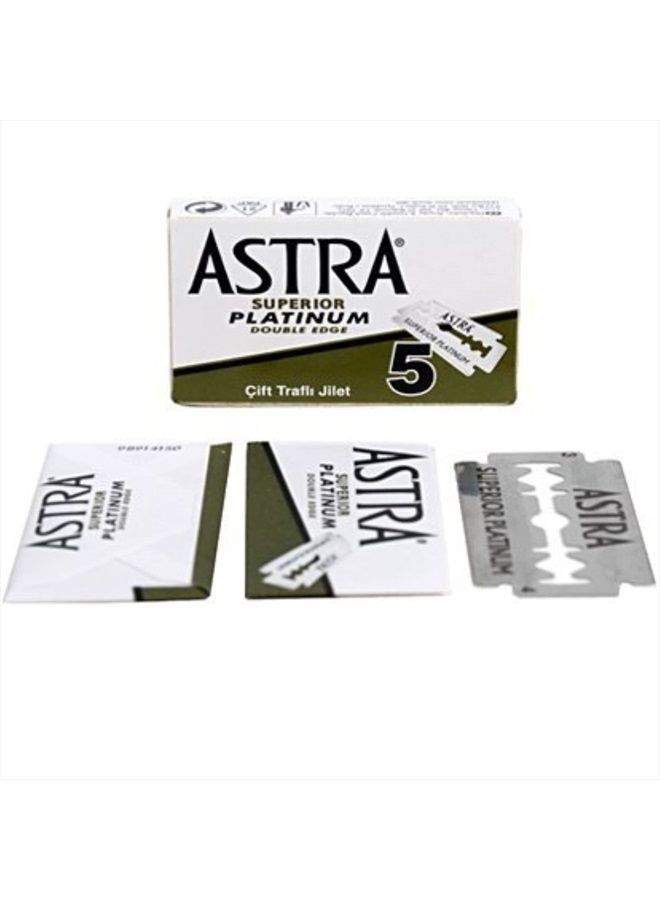 Astra Superior Platinum Double Edge Razor Blades - 20 Ct