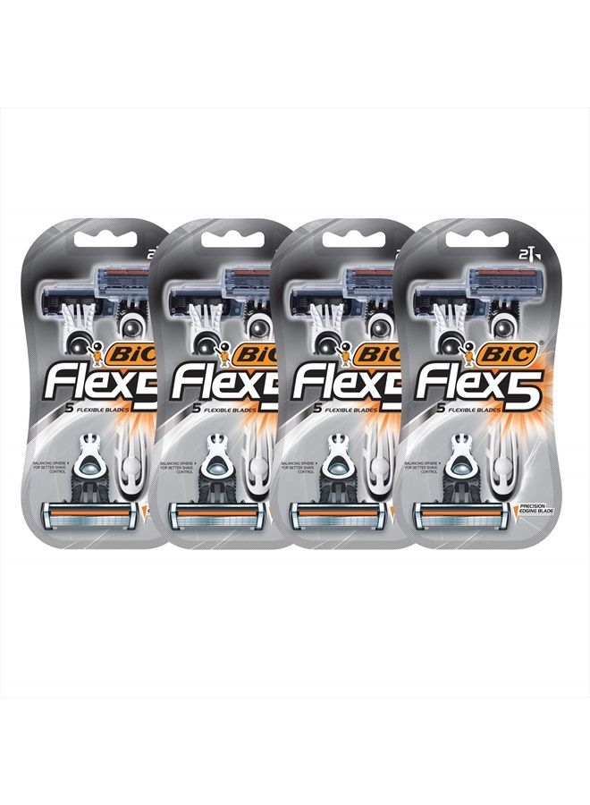 Flex 5 Men's Disposable Razor, 8-Count