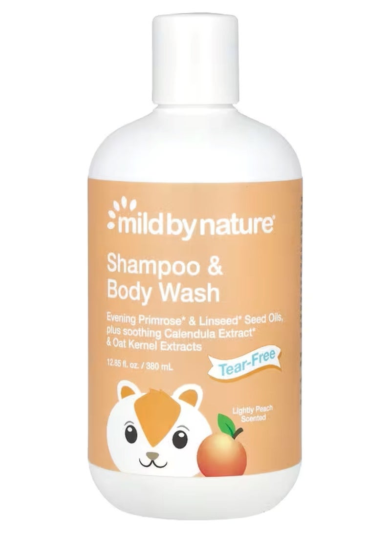 Mild By Nature, Tear-Free Baby Shampoo and Body Wash, Peach, 12.85 fl oz (380 ml)