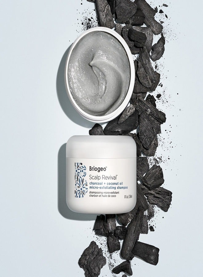 BRIOGEO Scalp Revival™ Charcoal + Coconut Oil Micro-exfoliating Shampoo 236ml - Detoxify & Soothe Your Scalp