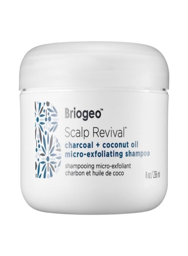 BRIOGEO Scalp Revival™ Charcoal + Coconut Oil Micro-exfoliating Shampoo 236ml - Detoxify & Soothe Your Scalp