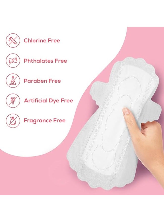 Evereve 100% Us Cotton Ultra Thin Rash Free Sanitary Pads, Pack of 24 Pads, Heavy Flow-XXL