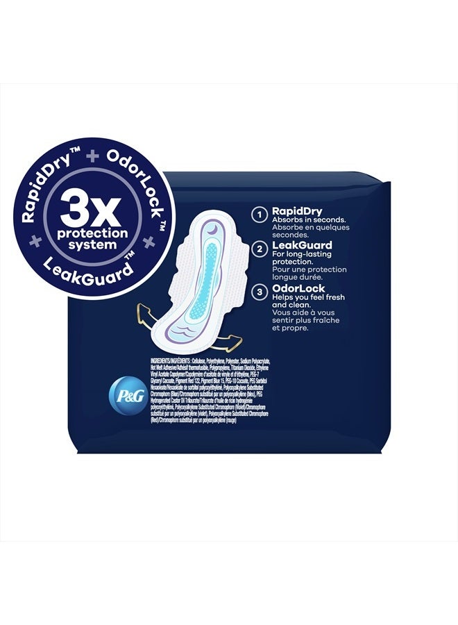 ALWAYS Ultra Thin Size 5 Extra Heavy Overnight Pads With Wings Unscented, Size 5, 34 Count