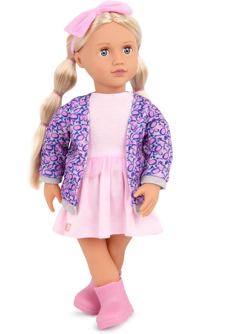Our Generation - Joana Doll With Leopard Print Cardigan