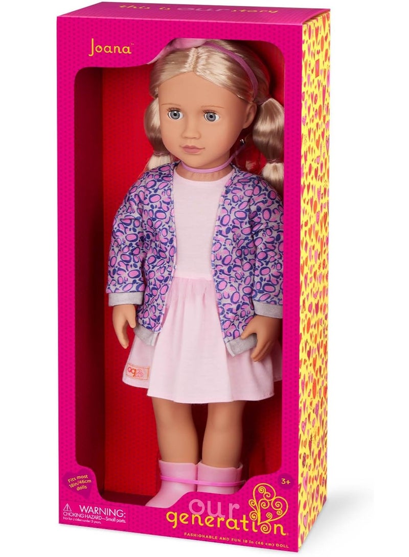 Our Generation - Joana Doll With Leopard Print Cardigan