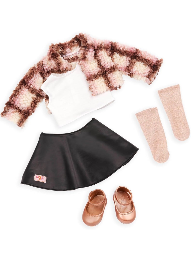 Our Generation - Ana Doll With Plaid Shacket And Leather Skirt