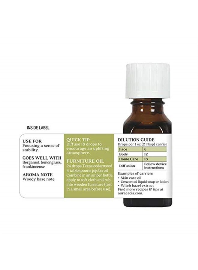 Pure Texas Cedarwood Essential Oil | 0.5 fl. oz. | Juniperus Mexicana