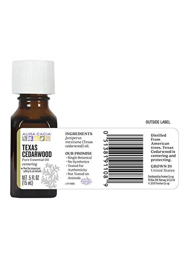 Pure Texas Cedarwood Essential Oil | 0.5 fl. oz. | Juniperus Mexicana