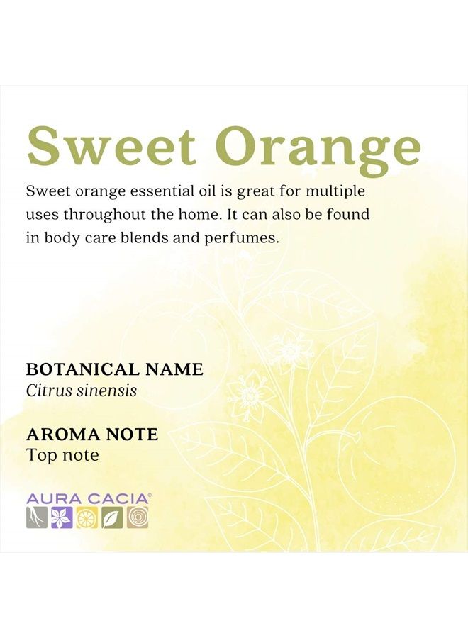 100% Pure Sweet Orange Essential Oil | GC/MS Tested for Purity | 60 ml (2 fl. oz.) | Citrus sinensis