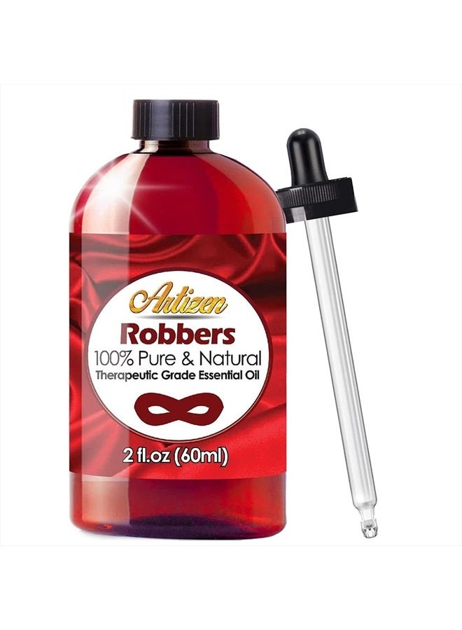 Robbers Blend Essential Oil (Blend of 100% Pure & Natural Essential Oils - Undiluted) Therapeutic Grade - Huge 2oz Bottle - Perfect for Aromatherapy