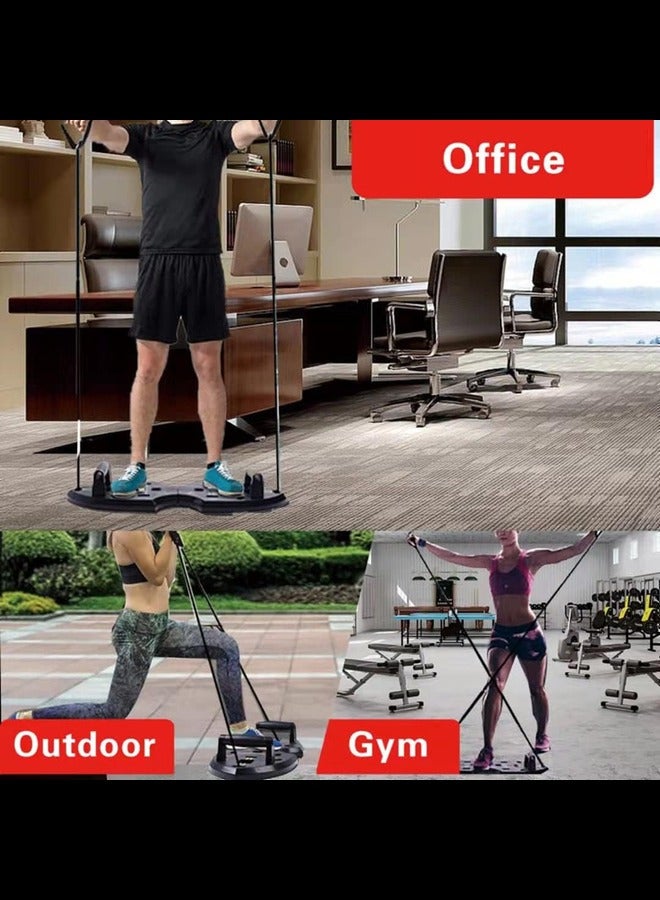 Upgraded 9 in 1 Push Up Board: Foldable Push Up Board with Resistance Bands, Push Up Handles for Perfect Pushups, Portable Home Workout Equipment ,Home Gym Strength Training Fitness Equipment