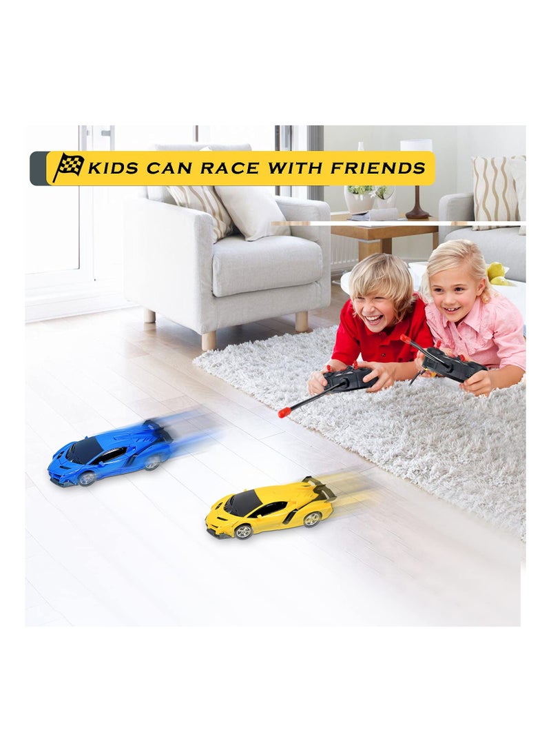 Remote Control Toys for Kids Birthday Hobby Rc Robot Car Toy 1 18 Scale with One Button Deformation Transformer 5 to 12 Years Old Racing Cars Boys Girls Yellow