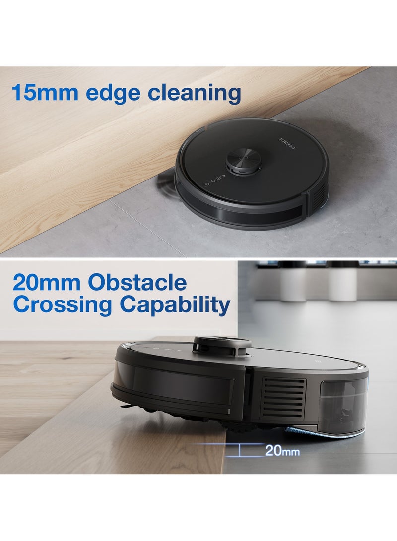 Robot Vacuum Cleaner with Auto-Empty Station, 2 IN 1 Vaccum and Mop 6500Pa Suction, Advanced LDS Navigation Technology & True Mapping Support Multi-Floor -1 Year Warranty 200 ml 35 W Deebot Y1 Pro Plus Black