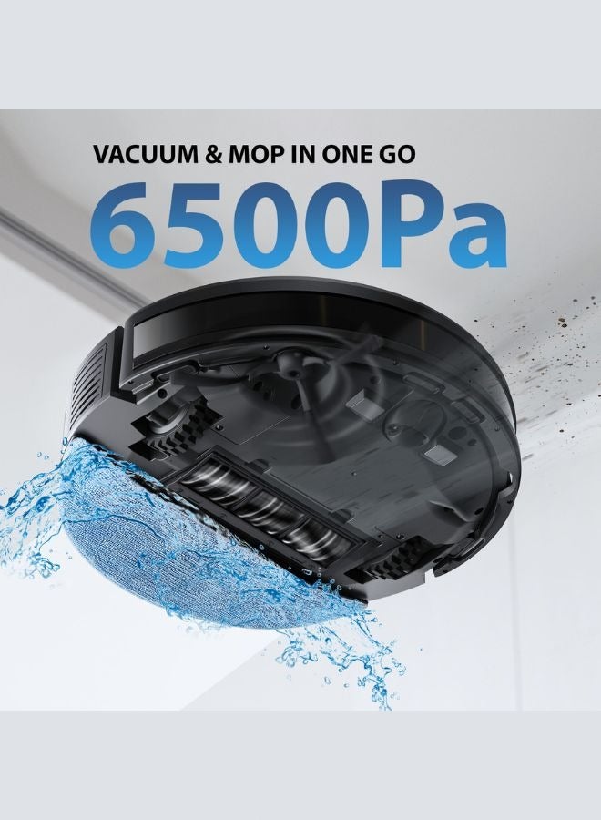 Robot Vacuum Cleaner and Mop DEEBOT Y1 Pro,Powerful 6500Pa Suction,UP to 180 Minutes Runtime,Intelligent LIDAR Navigation,Multi-Floor Mapping(1 Year Warranty) 35 W Y1 Pro Black