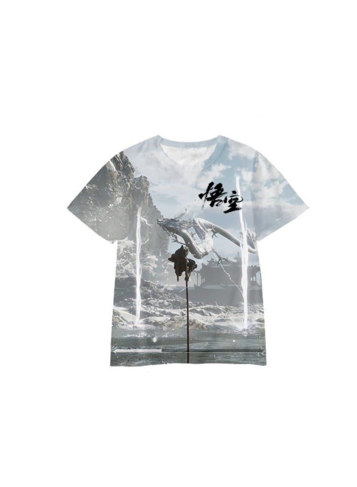 Black Myth Wukong Game Quick Drying Short Sleeved T-shirt for Men And Women