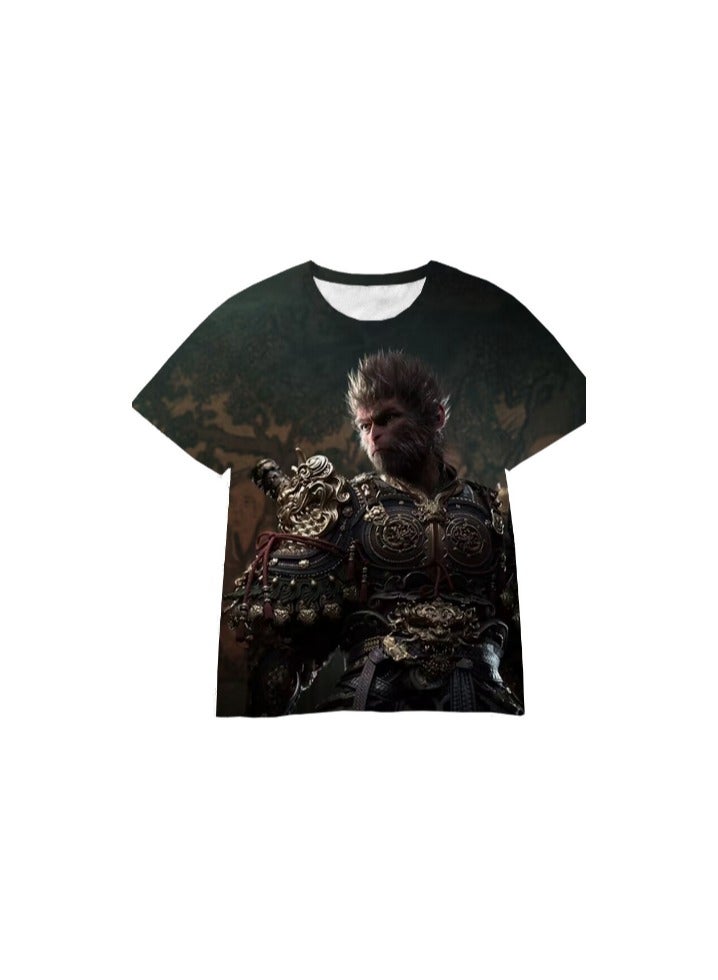 Black Myth Wukong Game Quick Drying Short Sleeved T-shirt for Men And Women