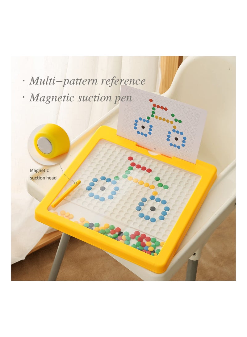 Drawing Board for Toddlers, Large Doodle Board with Pen and Beads, Dot Art, Educational Preschool Toy, Travel Toys for 3 4 5 6 Year Old Boys Girls (12.4