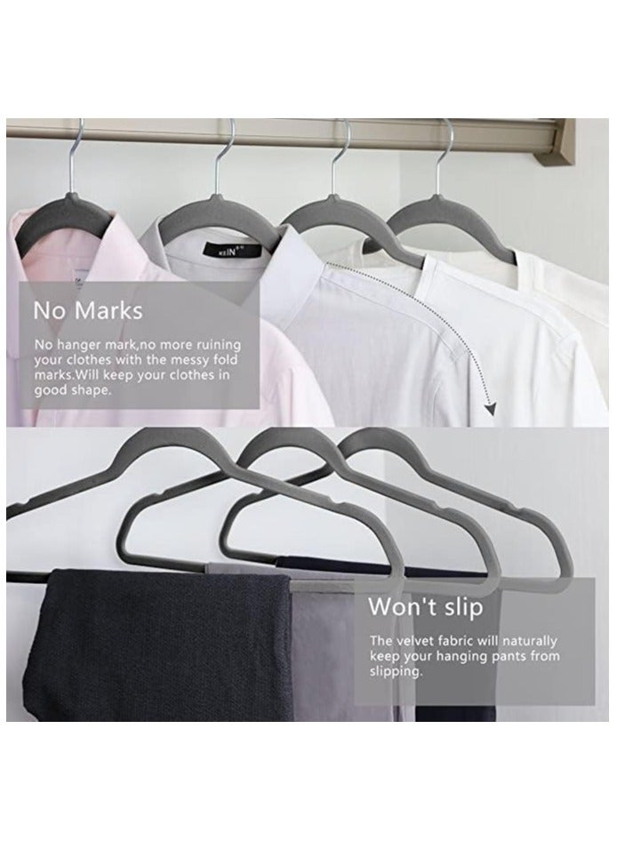 Velvet non-slip Suit Clothes Hangers,360° rotating hook(100pc)