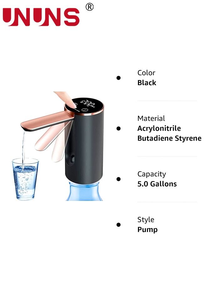 Water Bottle Dispenser,Foldable Electric Water Bottle Pump,Automatic Drinking Water Pump,USB Charging Water Jug Pump For Universal 1-5 Gallon Bottle,Low Noise Portable Water Dispenser
