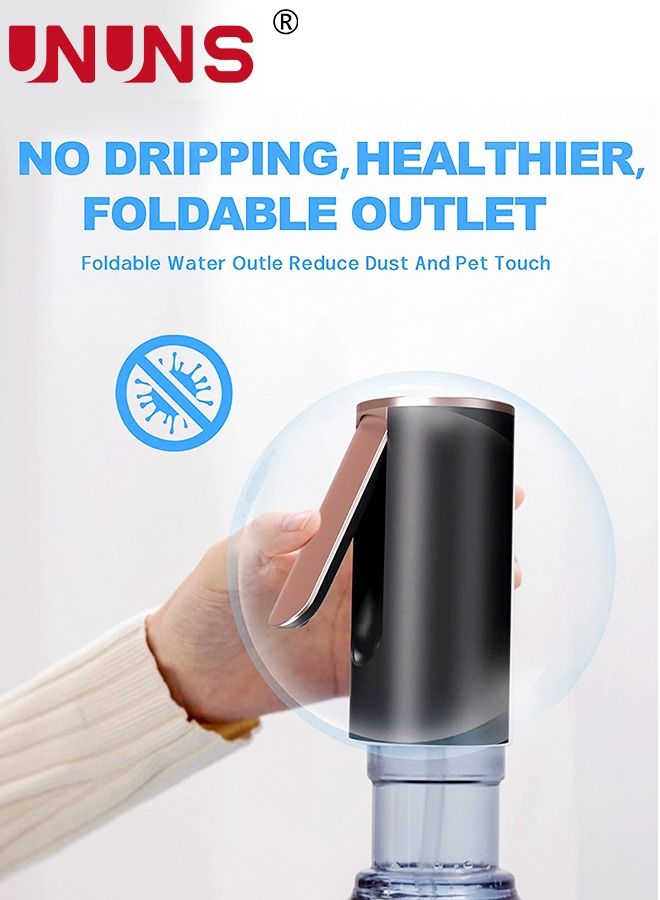 Water Bottle Dispenser,Foldable Electric Water Bottle Pump,Automatic Drinking Water Pump,USB Charging Water Jug Pump For Universal 1-5 Gallon Bottle,Low Noise Portable Water Dispenser