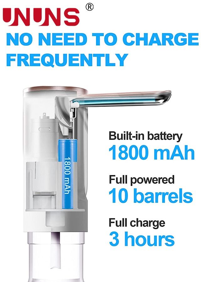 Water Bottle Dispenser,Foldable Electric Water Bottle Pump,Automatic Drinking Water Pump,USB Charging Water Jug Pump For Universal 1-5 Gallon Bottle,Low Noise Portable Water Dispenser