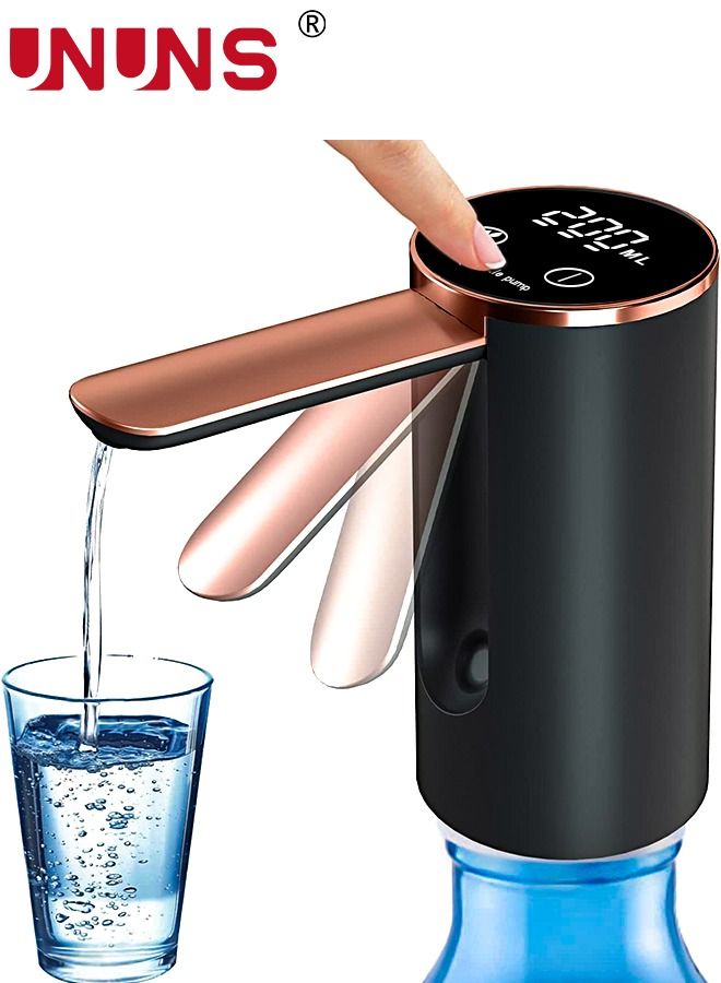 Water Bottle Dispenser,Foldable Electric Water Bottle Pump,Automatic Drinking Water Pump,USB Charging Water Jug Pump For Universal 1-5 Gallon Bottle,Low Noise Portable Water Dispenser