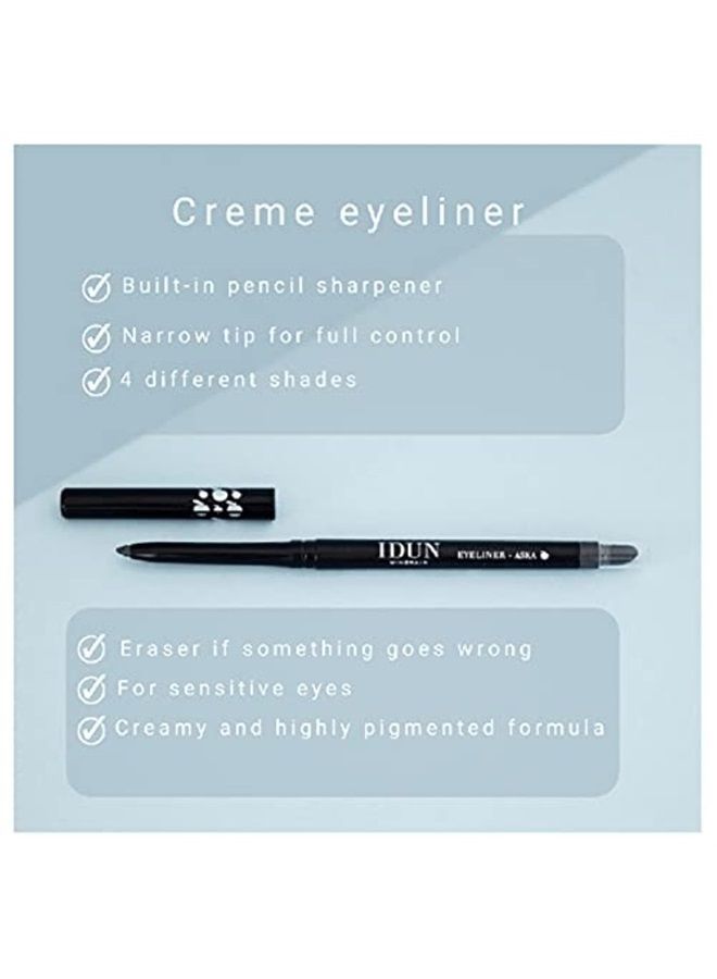 Creamy Eyeliner - Precision Pen for Flawless Eye Looks - Skin Nourishing Mineral Formula - Fine Tipped Point and Angled Smudging Tool for Sharp or Smoky Designs - 101 Lava - 0.012 oz