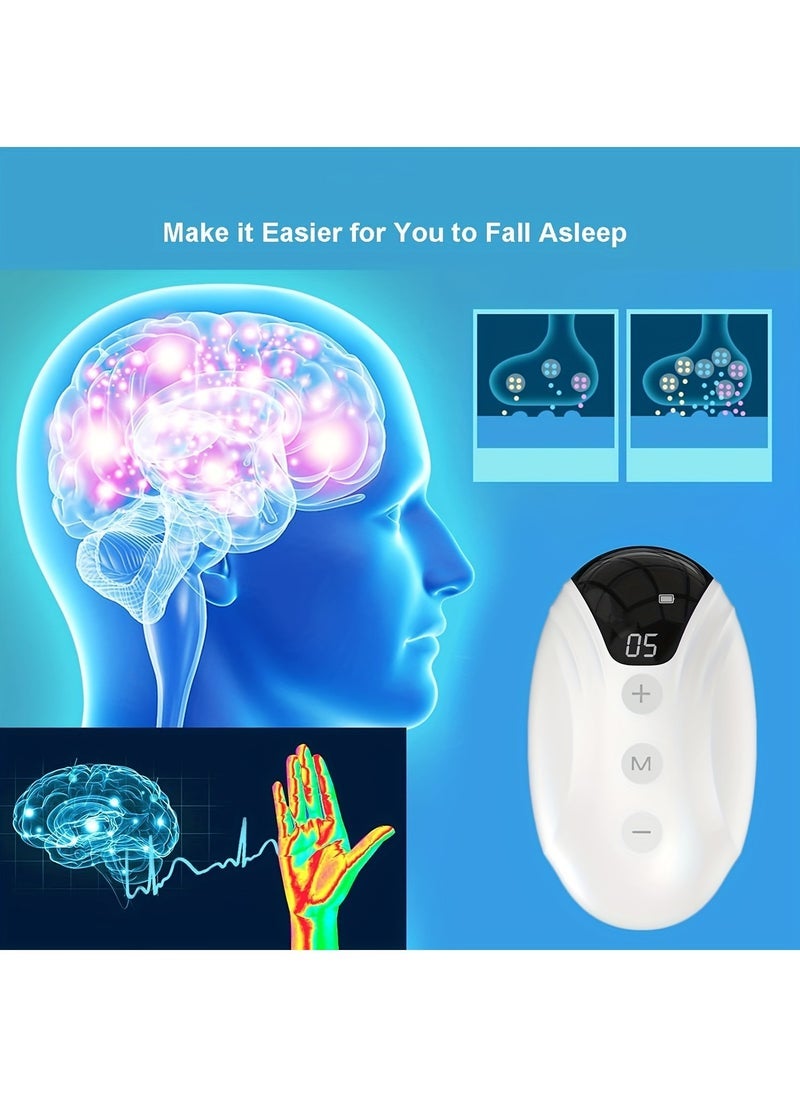 Handheld Sleep Device, Anxiety And Stress Relief, Improve Deep Sleep, Relaxation, Perfect Gift For Relaxation And Stress Relief, Insomnia For Adults, Portable Sleep Device (White)