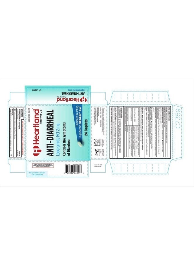 Loperamide HCL 2mg Caplet Anti-Diarrheal Medicine Hydrochloride Blister Pack 100% USA Manufactured (24 Caplets)