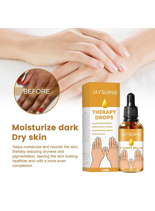 Therapy Drops-Dark Knuckle Whitening Serum for Dark Spots in Hand and Feet Knuckles Exfoliating Improves Dullness Powerful Whitening10 ML