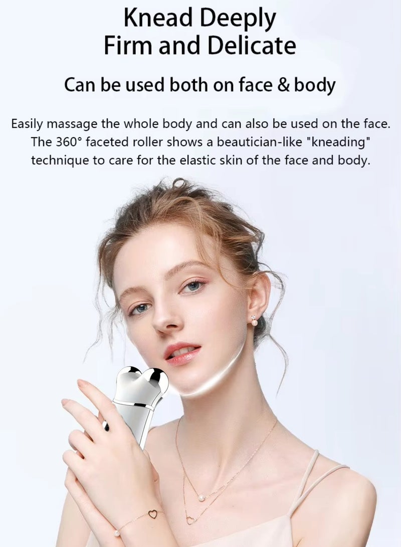 Professional Microcurrent Facial Device – Anti-Aging Massager, EMS Face Roller for Skin Tightening, Lifting & Wrinkle Removal