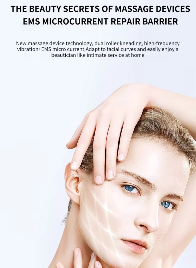 Professional Microcurrent Facial Device – Anti-Aging Massager, EMS Face Roller for Skin Tightening, Lifting & Wrinkle Removal