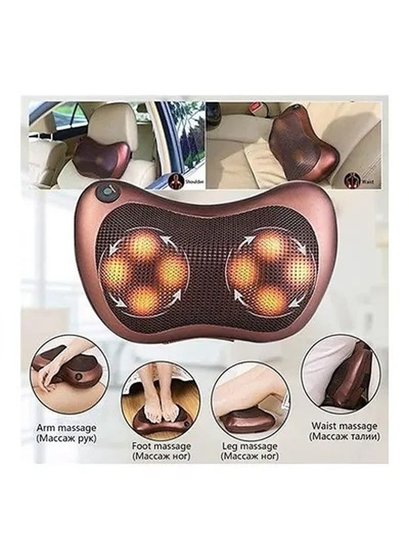 8 Roller Neck Back Shoulder Car & Home Pain Relief Pillow Massager