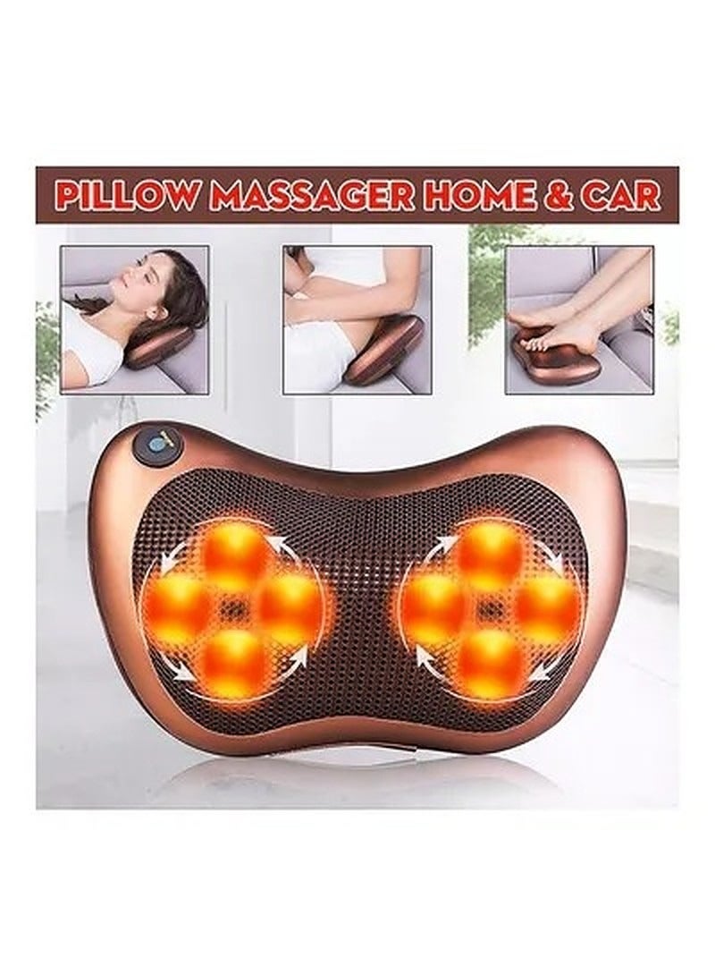 8 Roller Neck Back Shoulder Car & Home Pain Relief Pillow Massager