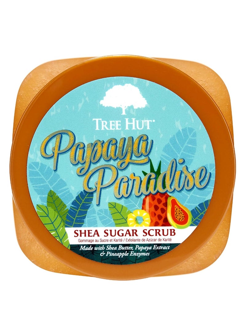 Tree Hut Papaya Paradise Shea Sugar Scrub, 18 oz, Ultra Hydrating and Exfoliating Scrub for Nourishing Essential Body Care 510g Made in USA