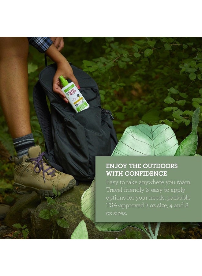 Health Buzz Away Extreme Insect Repellent DEET Free Cedarwood Lemongrass & Citronella Oil Outdoor Mosquito & Tick Bug Spray Powerful Plants Repel Bugs Off Your Skin, Safe for Kids - 4 Ounce
