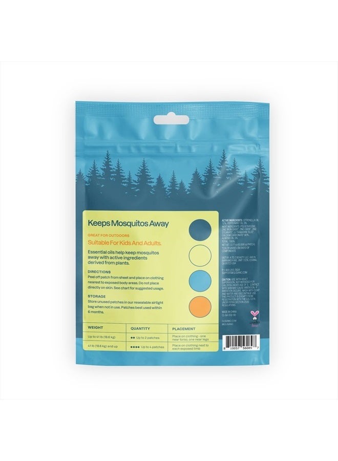 Mosquito Repellent Stickers (90 Pack) - Patches for Kids & Adults, Natural DEET-Free, Citronella Essential Oil Infused