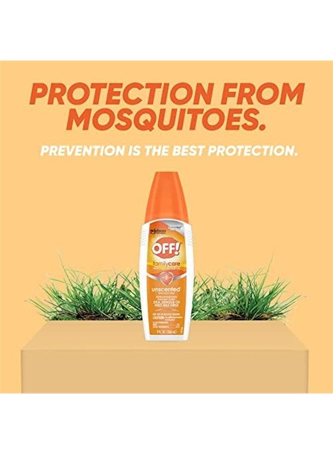 Family Care Insect & Mosquito Repellent Spritz, Bug Spray Containing 7% DEET, Unscented Repellent with Aloe Vera Protects Against Mosquitoes, 9 Oz