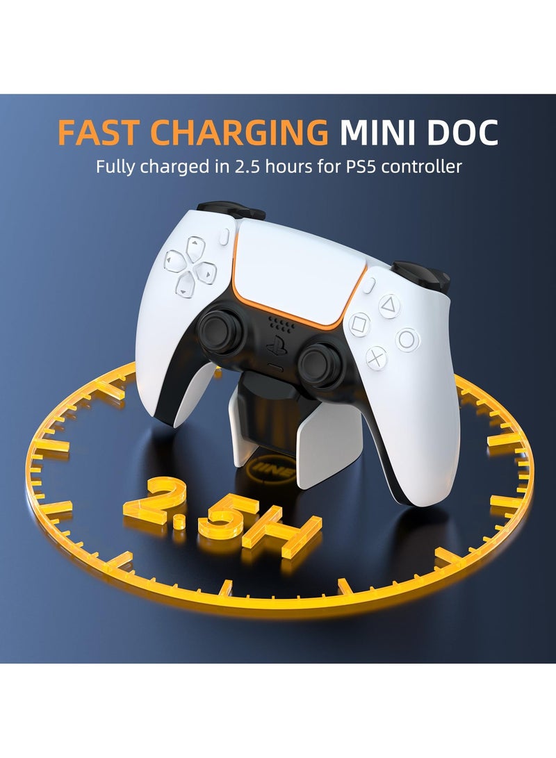 PS5 Controller Charger Station Compatible with Playstation 5 Dual & Edge Controller, Fast USB Charging Station, PS5 Edge Controller Charging Dock with Charger Indicator and Charging Cable
