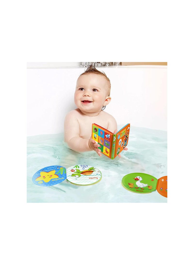 Baby Bath Toys, 3 Pack Waterproof Nontoxic Bath Books for Babies Bath Time, No Mold Bathtub Toys for Toddlers 6 To 12 18 Months, Soft Educational Bath Toys for 1-3 Year Old Girls Boys, for Teething