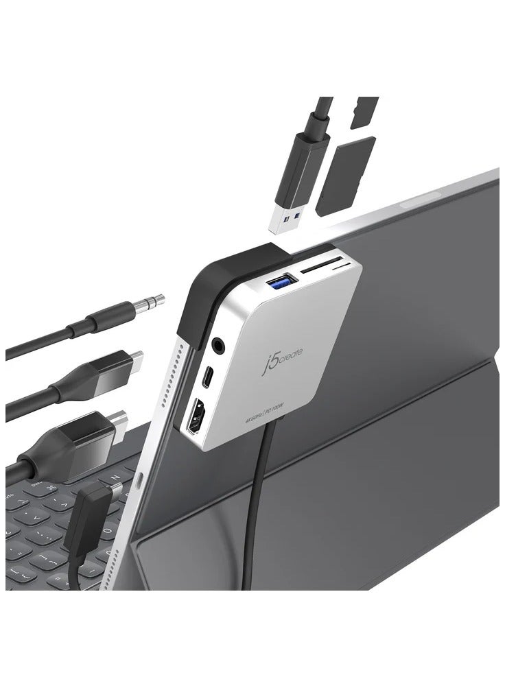 USB-C to 4K 60 Hz HDMI Travel Dock for iPad Pro   JCD612