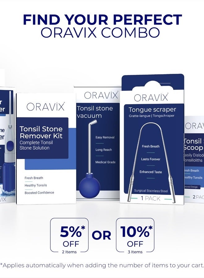 Oravix Tonsil Stone Vacuum, Tonsil Stone Remover Vacuum Suction, Tonsil Stone Cupping Tool, Tonsil Stone Removal Tool with Suction, Tonsil Stones Removal Vacuum, Tonsil Stone Extractor