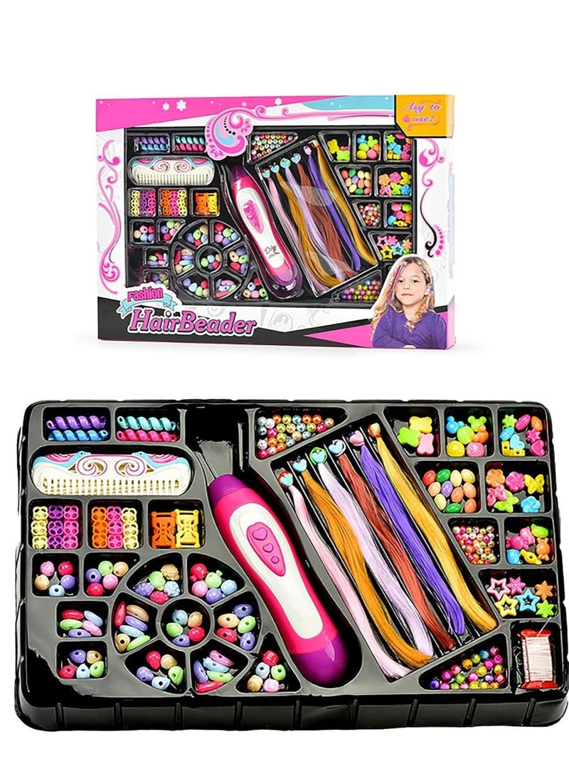 Hair Braiding Machine Electric Braider Handheld Colorful Twist Braid Knitted DIY Styling Tool, Hairstyle Tools Toy Set for Girl's Headdress