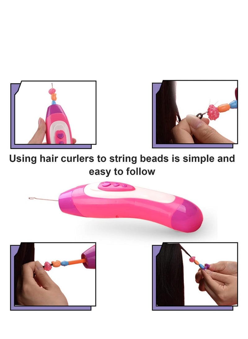 Hair Braiding Machine Electric Braider Handheld Colorful Twist Braid Knitted DIY Styling Tool, Hairstyle Tools Toy Set for Girl's Headdress